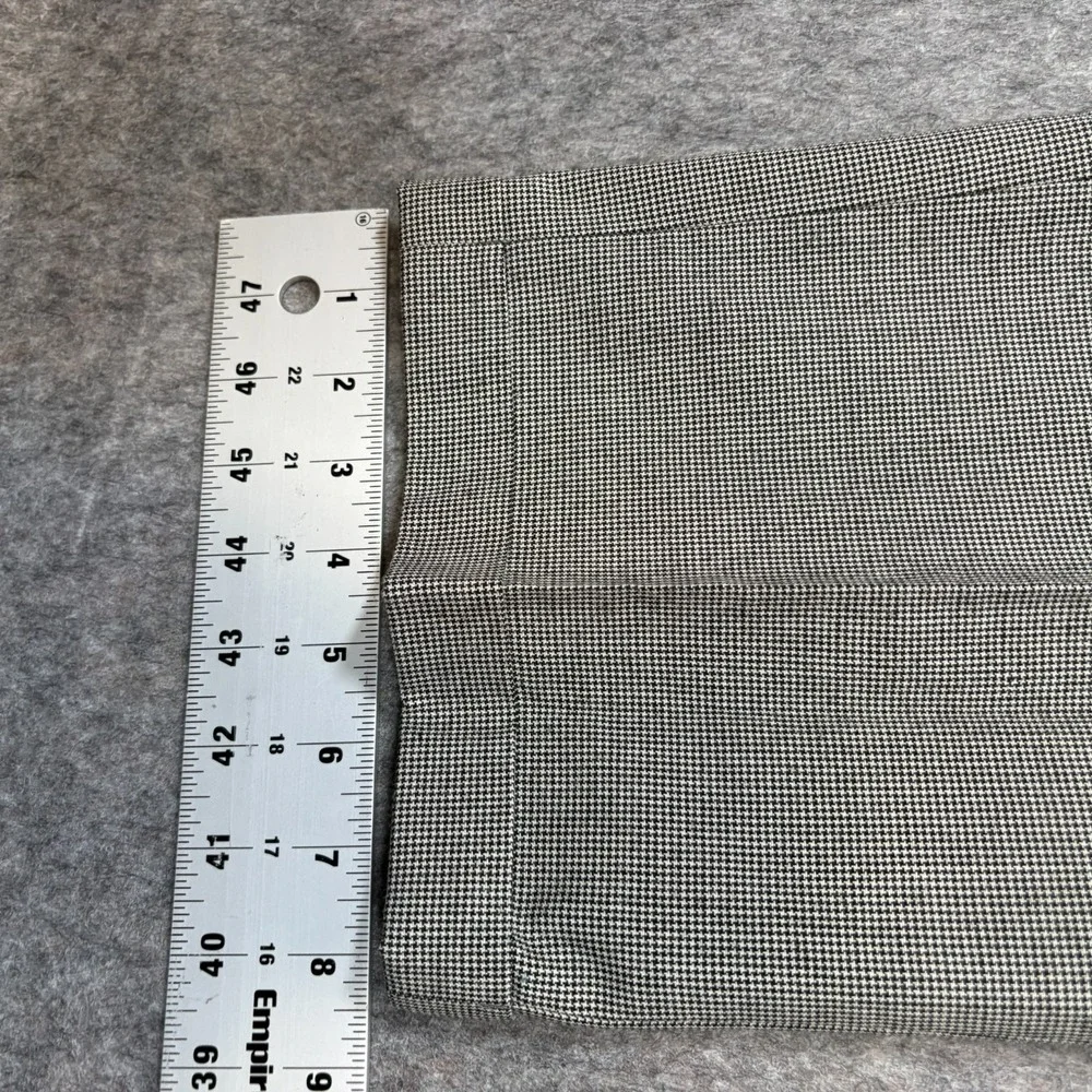 Ivy Crew Dress Pants Men's Size W36 X L34 Pleated Cuffed‎ Gray Small Houndstooth